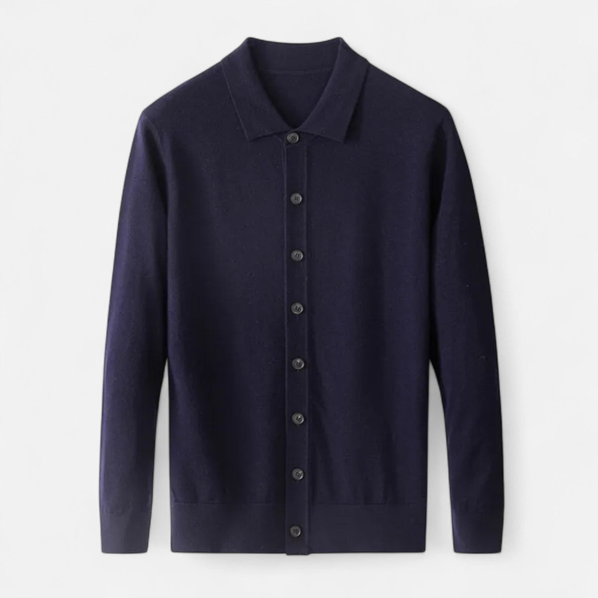 Rheomar | Men’s Fine Worsted Wool Button-Up Sweater