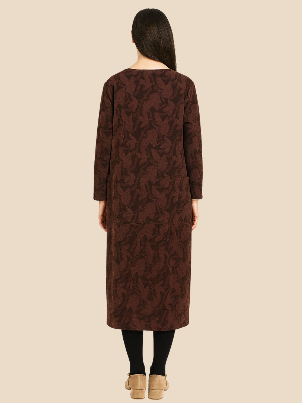 Danielle | Women’s Winter Print Dress with Pockets