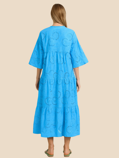 Leona | Bohemian Embroidered Cotton Dress