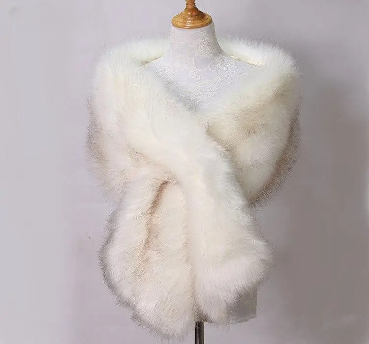 Selvienne | Women’s Premium Faux Mink Fur Shawl