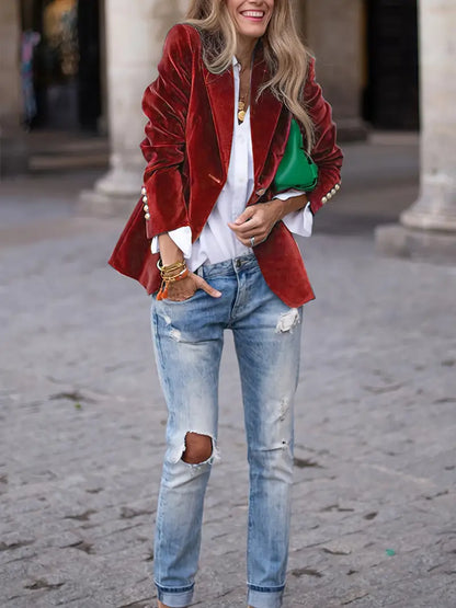 Mariana | Women’s Velvet Blazer