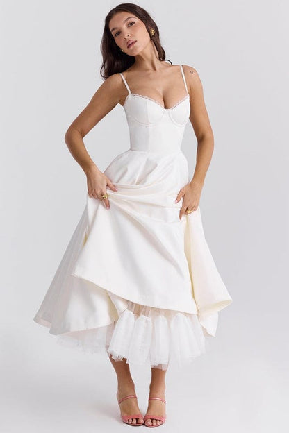 Arlena | Corset-Style Sleeveless Midi Dress