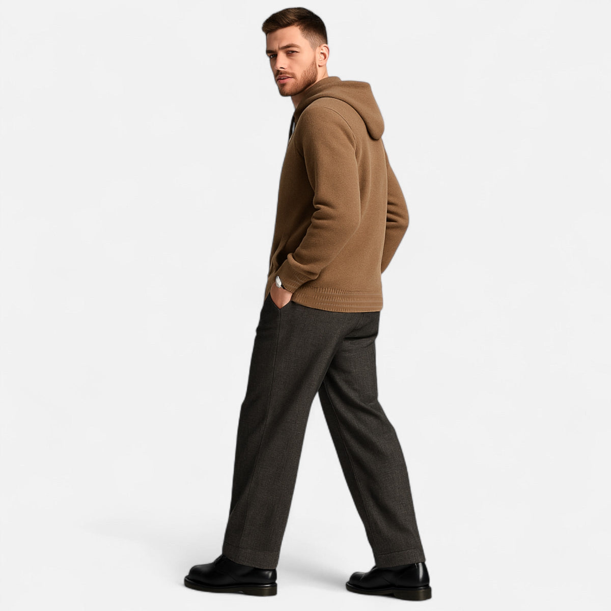 Camarlo | Men’s Hooded Cardigan – Refined Winter Knitwear