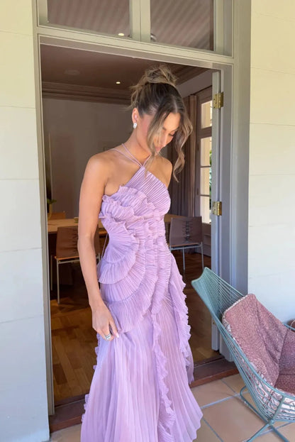Sienna | Women’s Ruffled Halter Maxi Dress