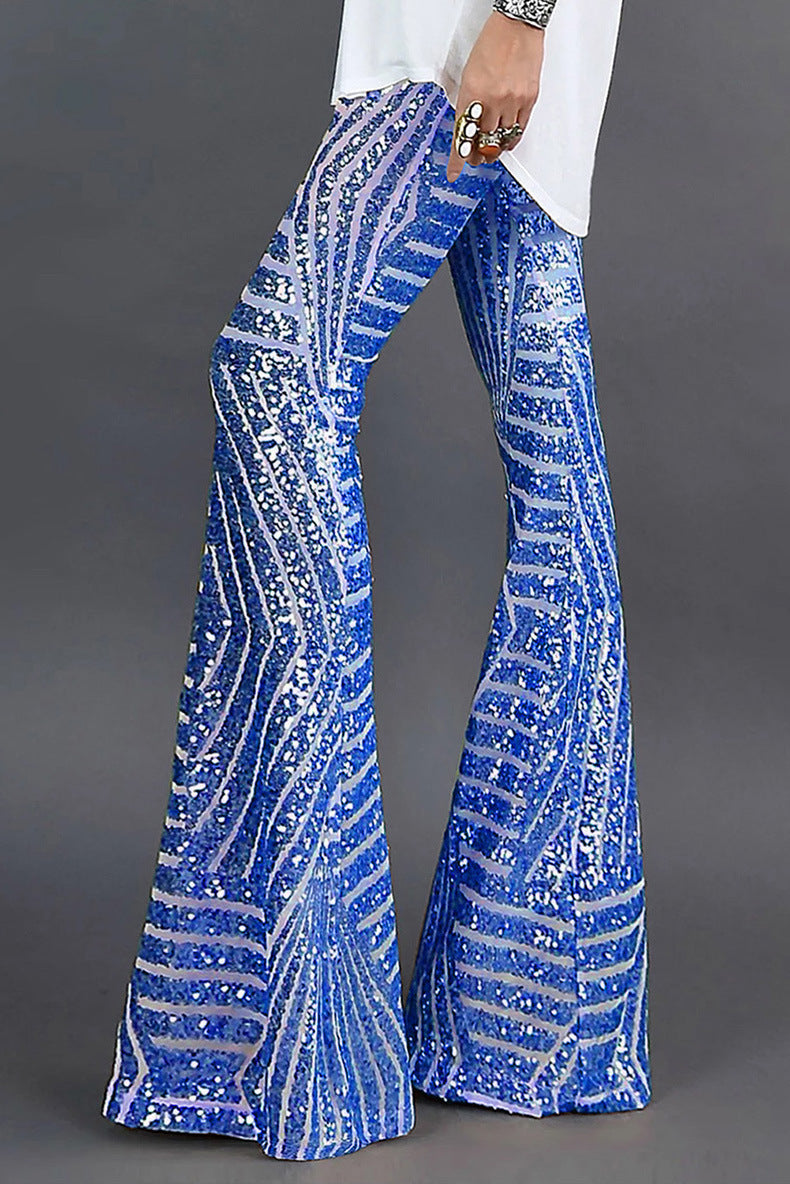 Mirelle | Women’s Flared Sequin Trousers