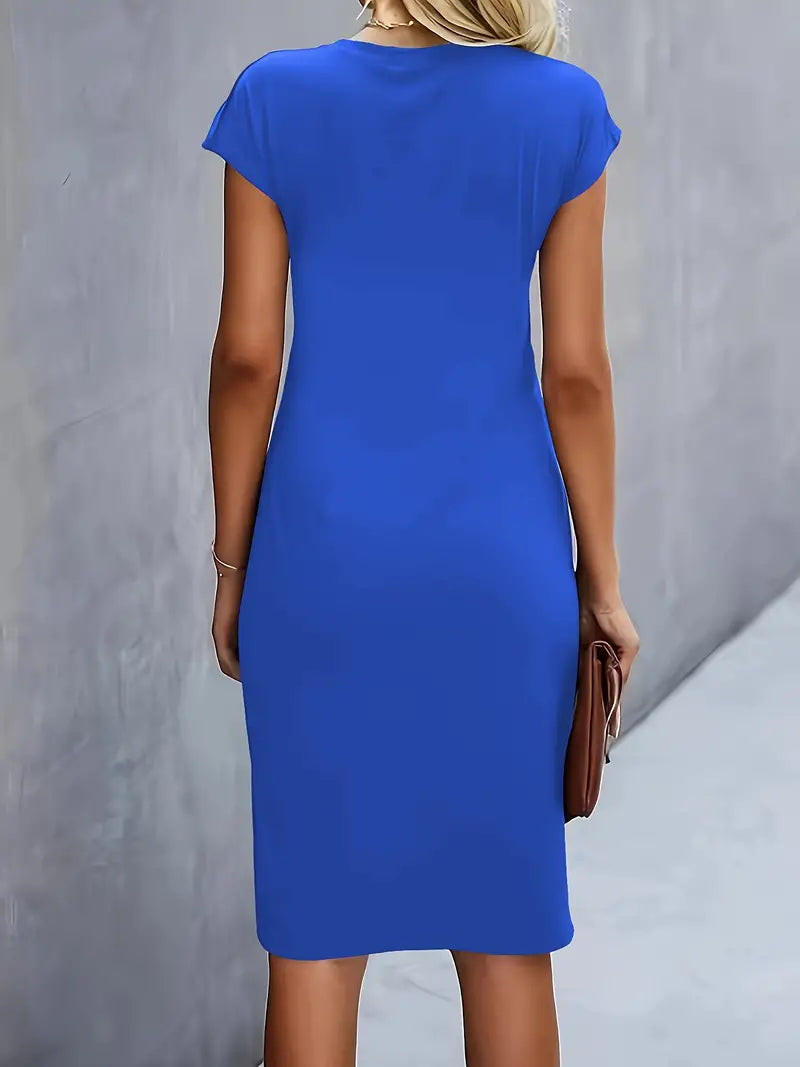 Milani | Women’s Knee-Length Sheath Dress with Ruched Waist