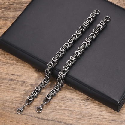 Oxmar | Men’s Woven-Core Stainless Steel Bracelet