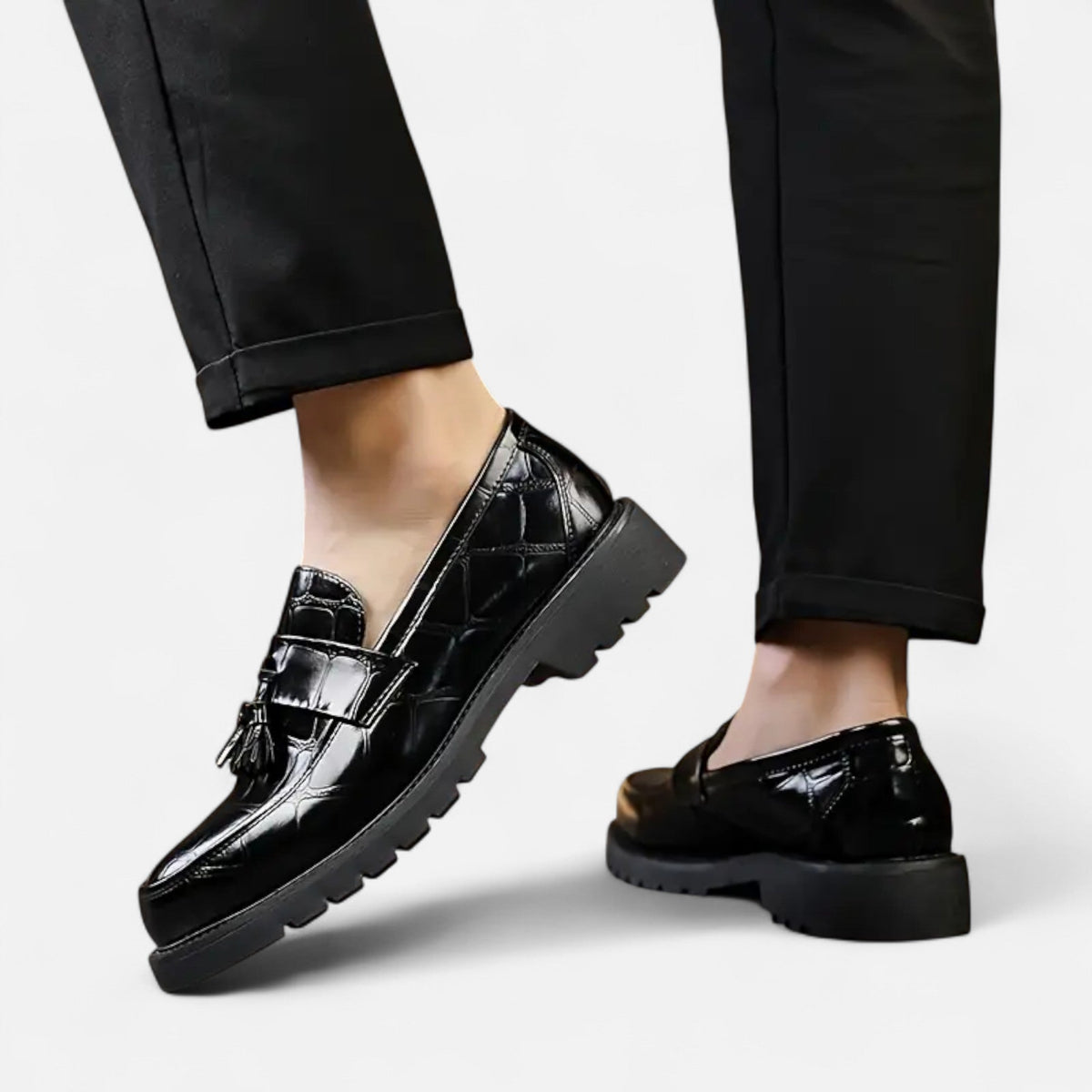 Javrin | Men’s Vintage-Fringe Loafers