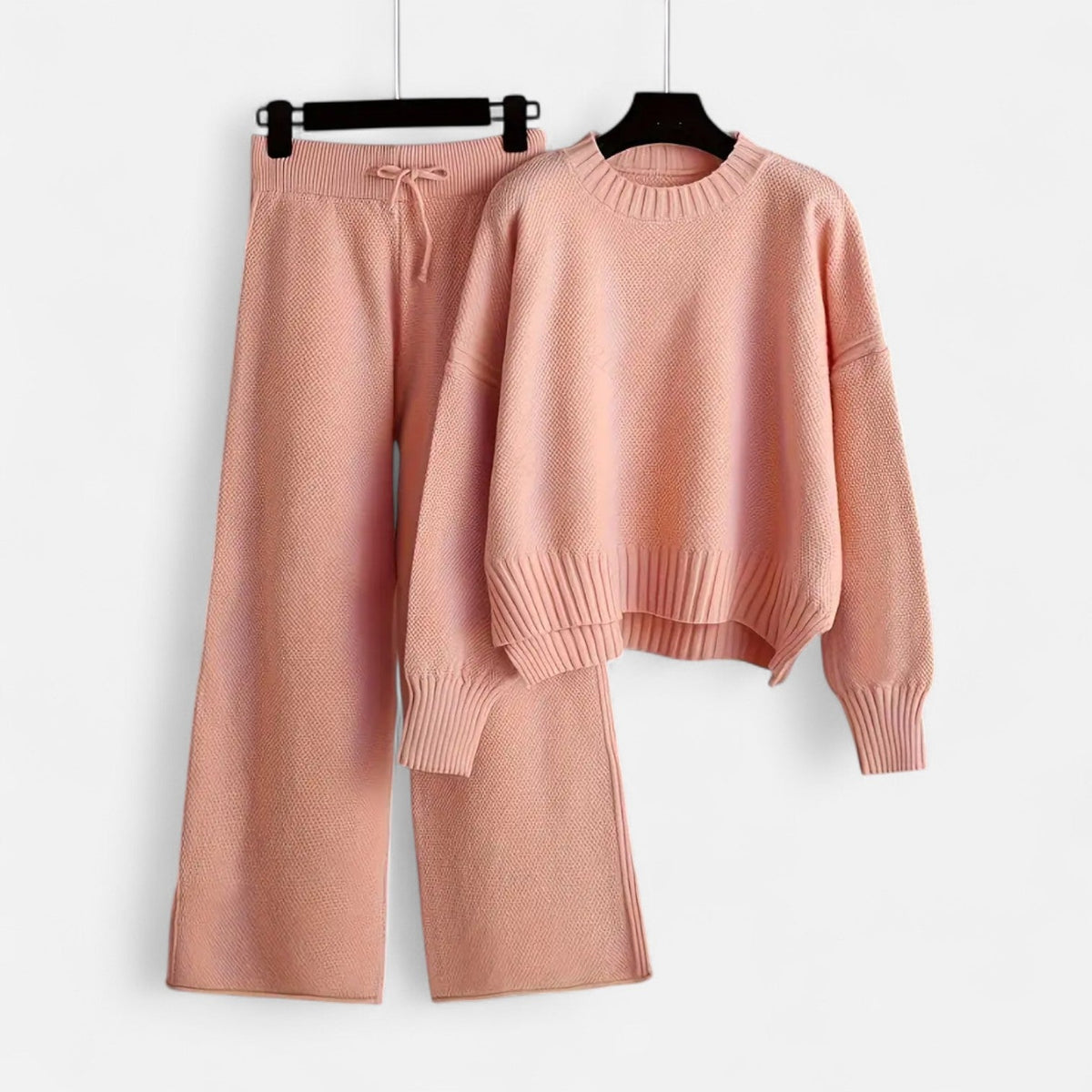 Quaryana | Women’s Knit Set – Sweater & Wide-Leg Elegance