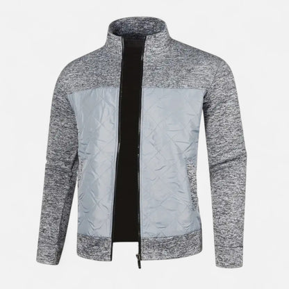 Riverton | Men’s Zip Jacket – Refined Knit Autumn Elegance