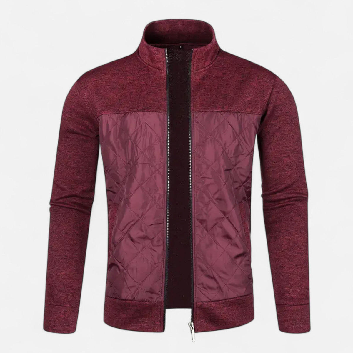 Riverton | Men’s Zip Jacket – Refined Knit Autumn Elegance