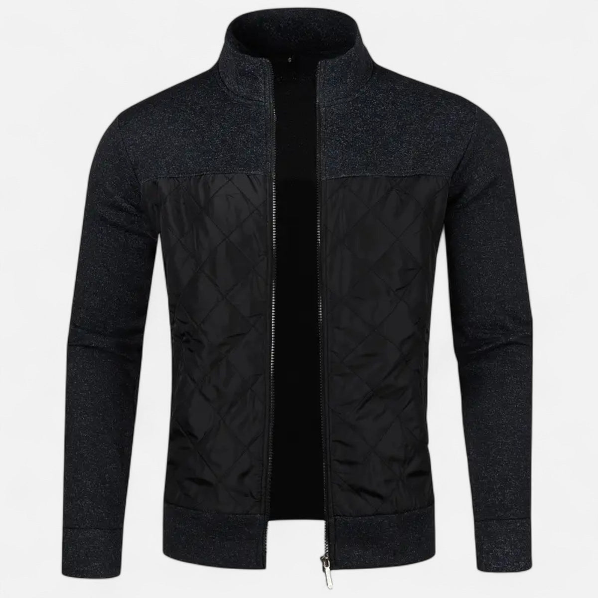 Riverton | Men’s Zip Jacket – Refined Knit Autumn Elegance