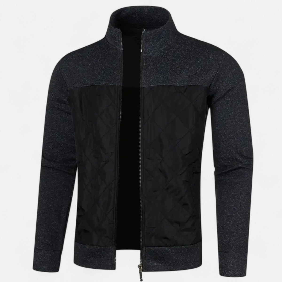 Riverton | Men’s Zip Jacket – Refined Knit Autumn Elegance