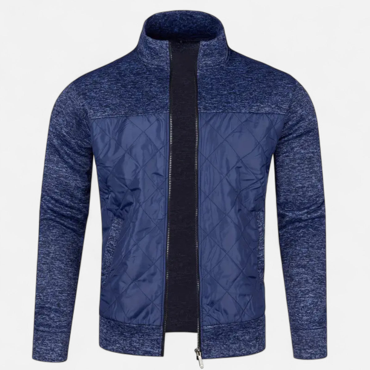Riverton | Men’s Zip Jacket – Refined Knit Autumn Elegance