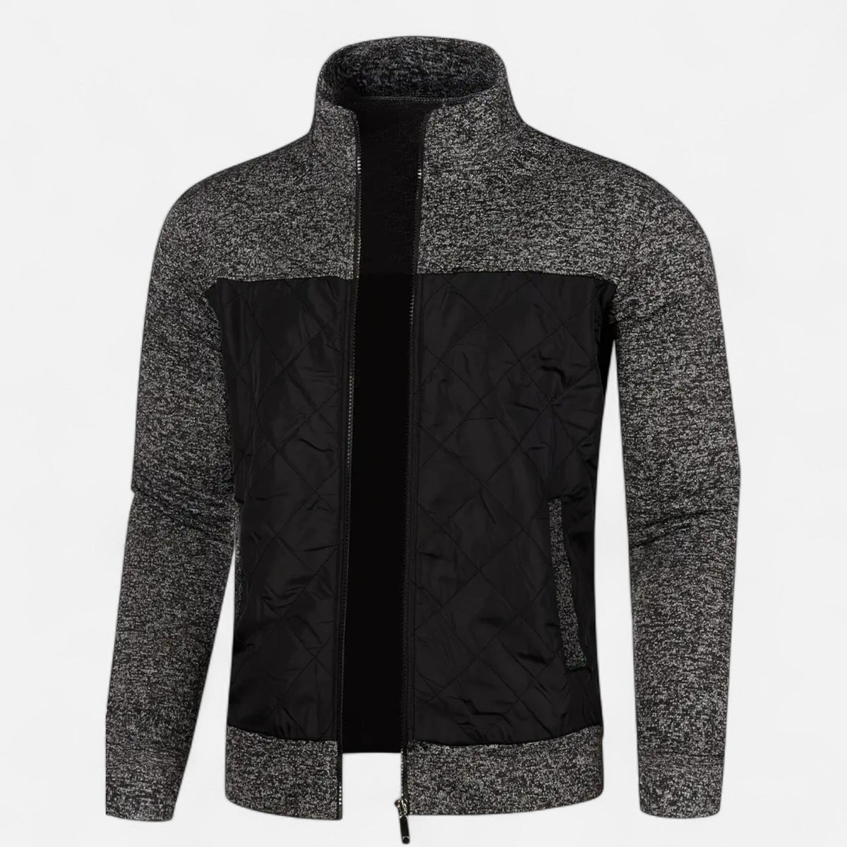 Riverton | Men’s Zip Jacket – Refined Knit Autumn Elegance