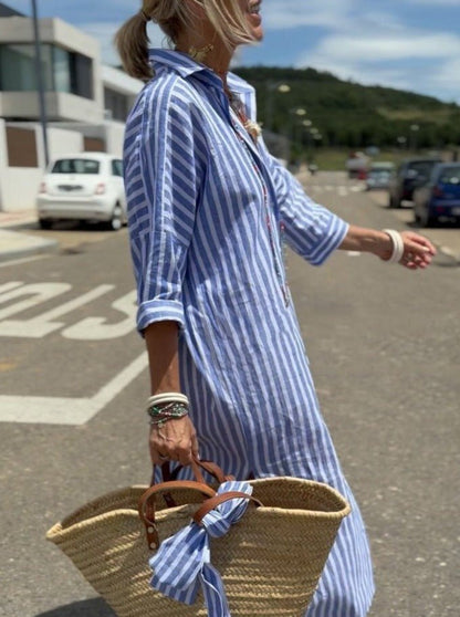 Aliyah | Women’s Striped Shirt Dress