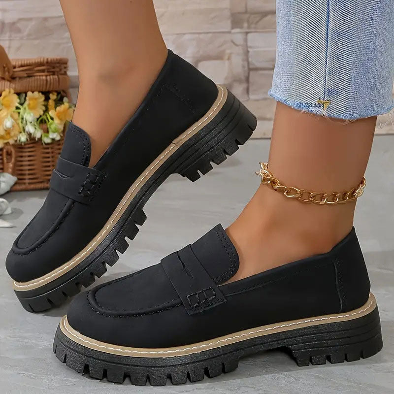 Faith | Women’s Suede Chunky Sole Loafers