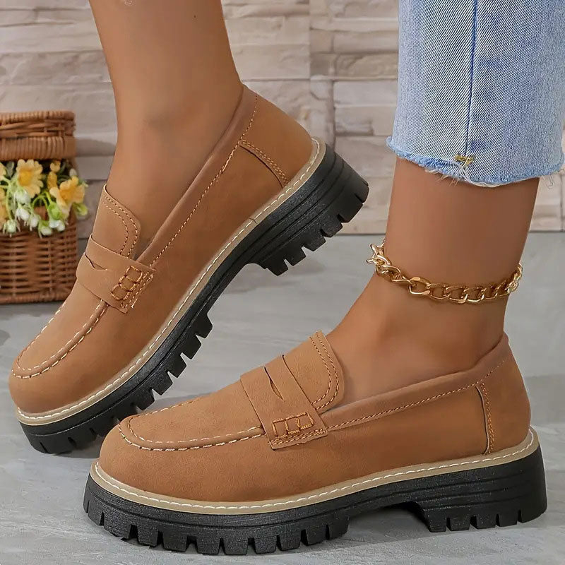 Faith | Women’s Suede Chunky Sole Loafers