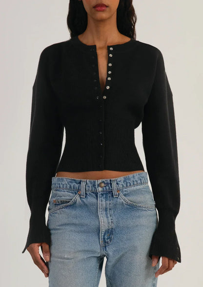 Mara | Women’s Cropped Button-Up Cardigan